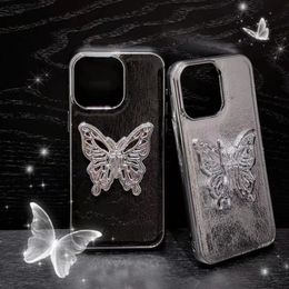 Beautiful iPhone Phone Cases 15 14 Pro Max Designer Butterfly Leather Kicjstand Hi Quality Purse 18 17 16 15pro 14pro 13 12 11 Plus Case with Gift Box Woman Man BD
