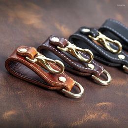 Hooks Cowhide Brass Waist Hanging Key Chain Belt Car High-end Imported