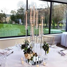 Candle Holders 10pcs)Centerpieces Crystal Centrepieces For Wedding Table Candelabra Decor Qq0200