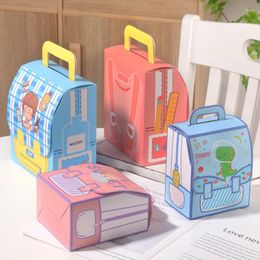 Gift Wrap Paper Box School Bag Shape Candy Boxes For Wedding Birthday Bags Packaging Party Favors Cute Pouches