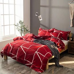 Bedding Sets Modern Set Geometric Duvet Cover With Quilt Sheet Boys Comforter Kids Bedclothes Bed Adult Pillowcase Without