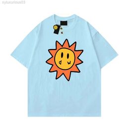 Man Tshirt Drew Short High Quality Basic t Shirt for Men and Women Couple Tees Smiley Face Printing Fashion Trendy Design Tshirtuhwn