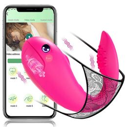 Other Health Beauty Items Wireless Bluetooth APP Vibrator for Women Remote Control Dildo G Spot Massager Wear Vibrating Egg Female Toys for Adults 18 T240510