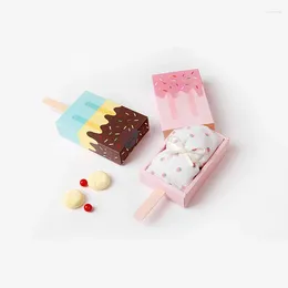 Gift Wrap 5pcs Ice Cream Shape Candy Box Kids Favor Wedding Decoration Treat Baby Bags Birthday Party Supplies