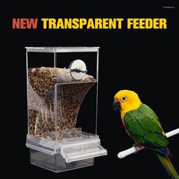 Other Bird Supplies Transparent Automatic Feeder Seed Hanging Food Box And Trough Parrot Cage Accessories