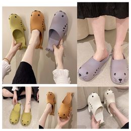 New top Luxury Designer Creative and Funny Women in Summer Cute Cartoon Baotou Slippers Couples Wearing Beach Sandals indoors and outdoors