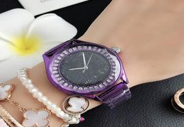 Brand Quartz wrist Watches for women Girl crystal Big letters style Metal steel band Watch M818658598