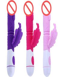 Butterfly Gspot 30 Speeds Dual Vibration Vibrating Dildo Rabbit Vibrator Clitoris Stimulator Erotic Sex Toys9799457