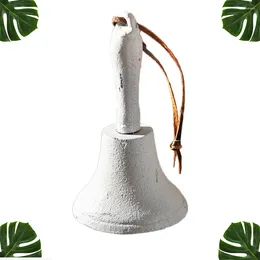 Party Supplies Cast Iron Hand Bells Retro Countryside Creative Hanging (White)