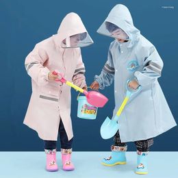 Raincoats 115-165cm Students Rainwear For Children Rain Coat Poncho Cover Waterproof Trench Jackets With Backpack Position