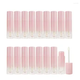 Storage Bottles 18pcs/pack 4ml 4g Empty Pink Lip Gloss Tube Plastic Refillable Liquid Lipstick Container Portable Lipgloss Sample Bottle