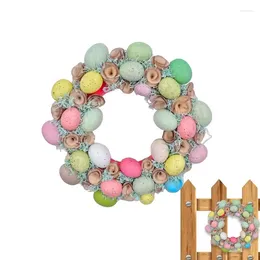 Decorative Flowers Easter Eggs Wreath Colorful Egg Artificial Rustic Front Door Garlands Wreaths Garland Sign Spring