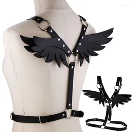 Belts Women Gothic Sexy Leather Angel Body Harness Belt Wings Waist