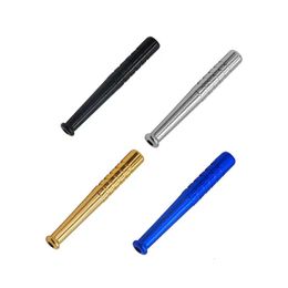 Straw Snorter Metal Sniffer Snuff Multicolor Nasal Tube Straight Type Snuffer Bullet Hand Smoking VS Glass Oil Burner Pipe 0207 er