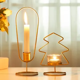 Candle Holders Nordic Gold Small Stick Holder For Wedding Cute Candelabro Candelabros Decorativos Christmas Decoration