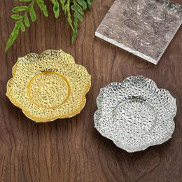 Table Mats Alloy Tea Ceremony Saucer Afternoon Stand Lotus Candle Base Holder Display Teapot Trivets Craft