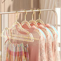 Hangers 10pcs Non-slip Clothes Acrylic Transparent Glitter Light Luxury Wardrobe Storage Supplies Long-lasting Durable