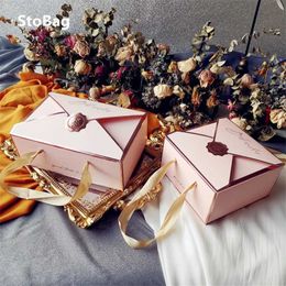 Gift Wrap StoBag 10 pieces/batch wedding gift packaging discount envelope style box birthday party chocolate candy decoration DIYQ240511