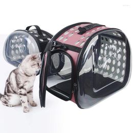 Cat Carriers Pet Dog Travel Backpack Space Foldable Breathable Bag Carrier For Small Handbag Carrying