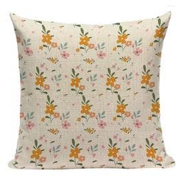 Pillow Throw Pillows Chair Upholstery Retro Flower Sofa Creative Simple Pillowcase Cover Home Decor 45x45 Artistic Floral E2227