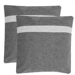 Pillow 2 Pcs Sofa Cover Car Back Covers Decorate Protector Cotton Linen Comfortable Pillowcase