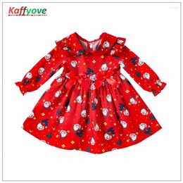 Clothing Sets Baby Girls Dresses Xmas Christmas Long Sleeve Bowknet Priness Year Infantil 3-24M Toddler Vestido Pageant Elegant Outfits