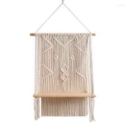 Tapestries YYSD Handmade Storage Rack Wall Mounted Shelf Beautiful Hangings Delicate For Bedroom