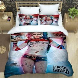 Bedding Sets Quinn The Clown Polyester 3D Digitally Printed King Size Set Deluxe Bed Duvet Cover Bedroom