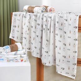 Blankets Muslin Blanket Cotton Baby Swaddles 122 102cm Soft Born Bath Gauze Infant Kids Wrap Sleepsack Stroller Cover