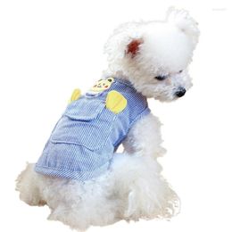Dog Apparel K5DC Jumpsuits Blue Striped Costume For Medium Small Dogs Puppy Outfits