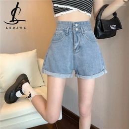 Women's Jeans Y2k Streetwear Blue For Women Women's Pants Woman Summer 2024 Korean Fashion Denim Shorts Clothes High Waist