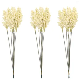 Decorative Flowers 18 PCS Artificial Corn Ear Fake Flower Dried Bouquet Display Wheat Plastic Natural Floral Arrangement Bride