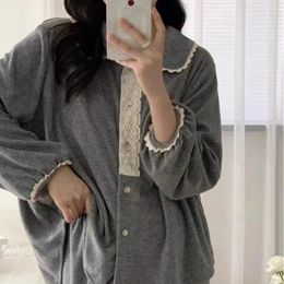 Home Clothing Sweet And Lovely Lace Edge Towel Velvet Pyjamas For Women In Autumn Winter Double-sided Milk Outerwear Wear