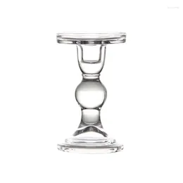 Candle Holders Cylinder European Holder Glass Base Romantic Wedding Home Transparent Bougeoir En Verre Decor OC50CH