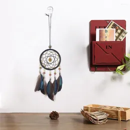 Decorative Figurines Wall Hanging Vintage Dreamcatchers Embellishment For Car Pendant Feathers Circular Home Decoration Dream Catcher