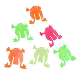 Party Favour 40Pcs Cartoon Children's Nostalgic Toys Mini Bouncing Frog Plastic Puzzle Blocks Colour Jumping Kindergarten Interactive Toy