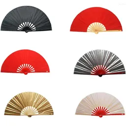 Decorative Figurines Chinese Fan Martial Arts Stainless Steel Bamboo High Quality Durable Vintage Cloth Home Birthday Gifts