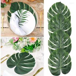 Decorative Flowers 6Pcs Artificial Tropical Plants Palm Leaves For Jungle Hawaii Beach Theme Party Birthday Wedding Table Home Decoration