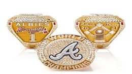 highend 9 Players Name Ring SOLER MAN ALBIES 2021 2022 World Series Baseball Braves Team Ring With Wooden Displa6728337