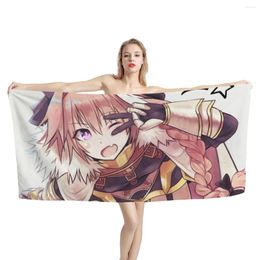 Towel Anime Cute Astolfo Bathroom Knight Design Quick-drying Adult Children Swimming Surfing Big Absorbent Face Toalla