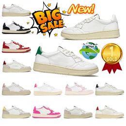 2024 Designer Fashion women casual shoes Vintage Trainer lace-up luxury Sneakers Non-Slip Outdoor red leather friction resistance shoes size 35-42