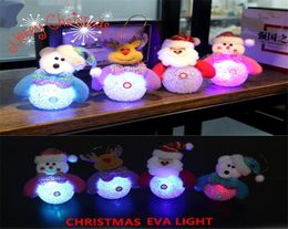 LED Snowman Deer Bear Christmas Decoration flash luminous lighted Santa Claus ornaments for Christmas tree and Christmas decoratio9006128