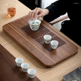 Tea Trays Natural Heavy Bamboo Tray Household Table Storage And Drainage Drawer Type Solid Wood Large Sea