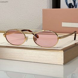 Sunglasses For Ladies Summer Popular 54ZS Fashion Designer Stylish Outdoor Style UV400 Anti-Ultraviolet Retro Plate Metal Oval Full Frame Glasses Random Box