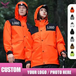 Men's Down Parkas Customised ski jacket warm mens down printed detachable thick outdoor waterproof winter Q2405010