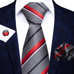 Neck Tie Set Slik Tie Men Solid Many Color Newest style Holiday Gift Tie Pocket Squares Cufflink Set Necktie Wedding Accessories Performance