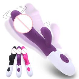 Other Health Beauty Items Powerful G Spot Rabbit Vibrator Female Clitoris Nipple Dual Stimulator Massager 2 in 1 Dildo Toys Shop Adult Goods for Women T240510