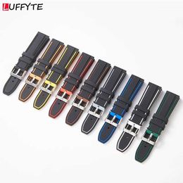 Watch Bands New quick release soft Sile strap 20mm 22mm 24mm replacement accessory wristband Q240510