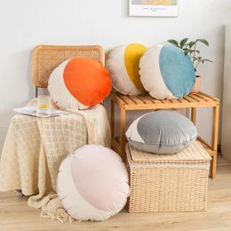 Pillow 40cm Simple Round Velvet Cover Small Fresh Sofa Covers Tatami Homestay Decor Pouffe Siesta Case