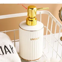 Liquid Soap Dispenser 400ml European Style Disinfectant Shampoo Ceramic Press Bottle Empty Lotion Home El Bathroom Supplies